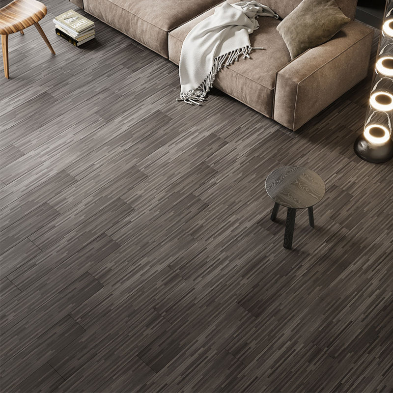 15.2x91.5 cm 36Pcs Self Adhesive PVC Flooring, Brown