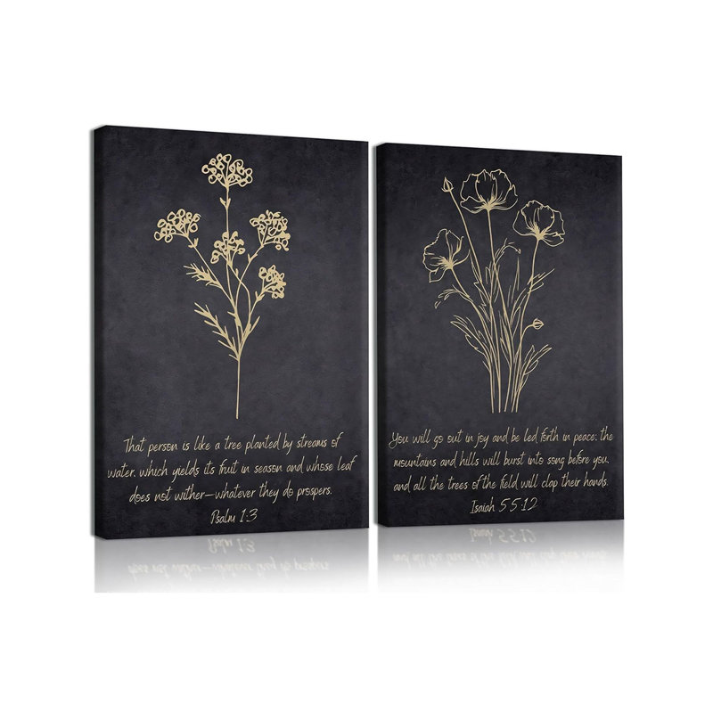 2 Piece Wrapped Canvas Wall Art