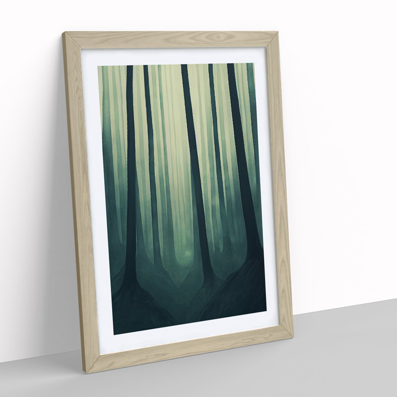 Forest At Dusk No.3 - Single Picture Frame Painting, Oak, 64cm H x 46cm W x 2cm D