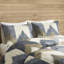 Édredon en coton bleu marine - taille double / grand, rembourré, imprimé, 2 taies décoratives assorties pour un petit voyage bleu marine, double / grand, imprimé, rembourrage, cachette paisible-117584401-117584402