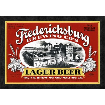 Fredericksburg Brewing Co.'s Lager Beer' Framed Vintage Advertisement -  Global Gallery, GCF-375111-22-299