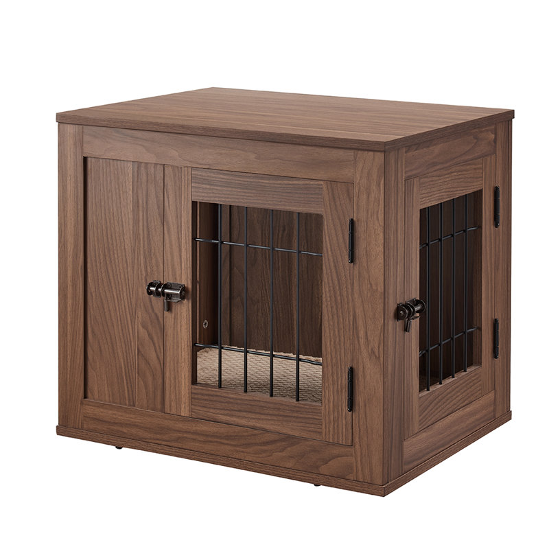 Caisse pour animaux Gelinas, Noyer, Très petit (H 21 po x l 18,5 po x P 25,5 po)