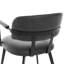 Windsor Modern Dining Chair With Twisted Armrests, PU Upholstered-734504455