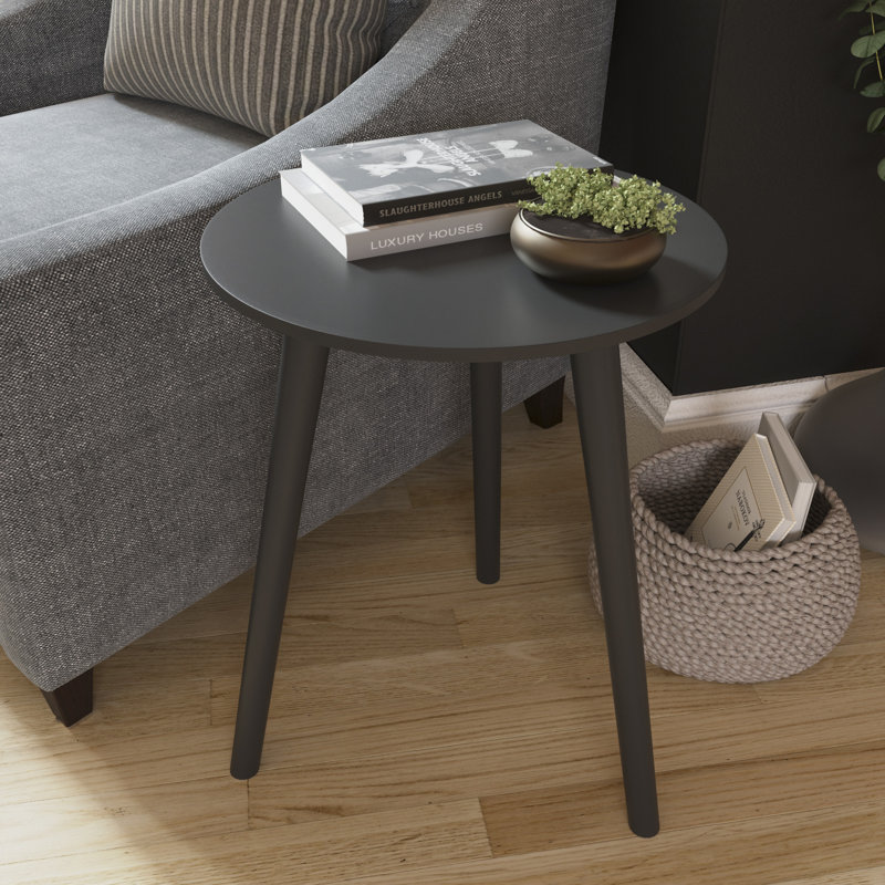 Saana End Table, Living Room Sofa Side Table, Black