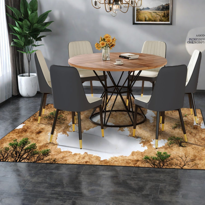Ensembles de table de salle à manger (doit inclure à la fois la table et la chaise) Cuisine moderne en MDF de 6 pièces