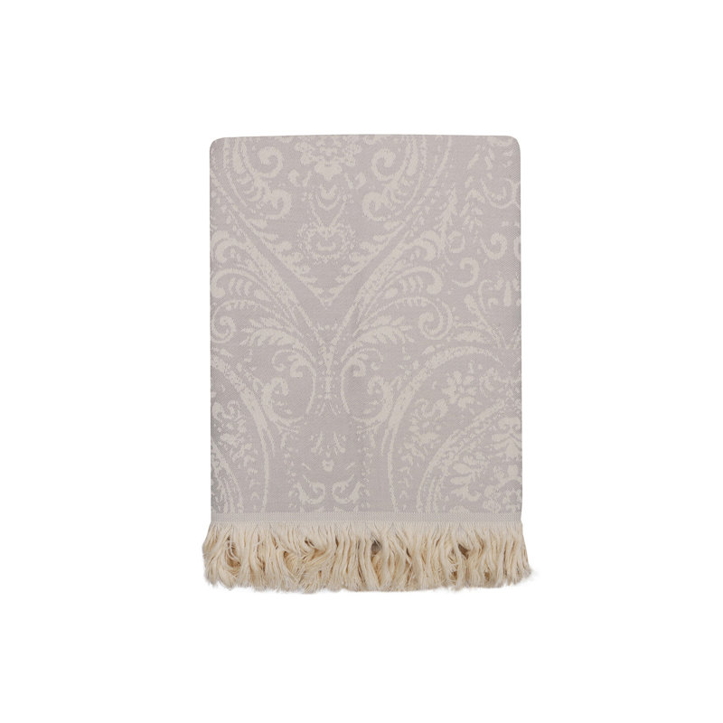 Serviette de plage 100% coton Lawlor, Gris clair