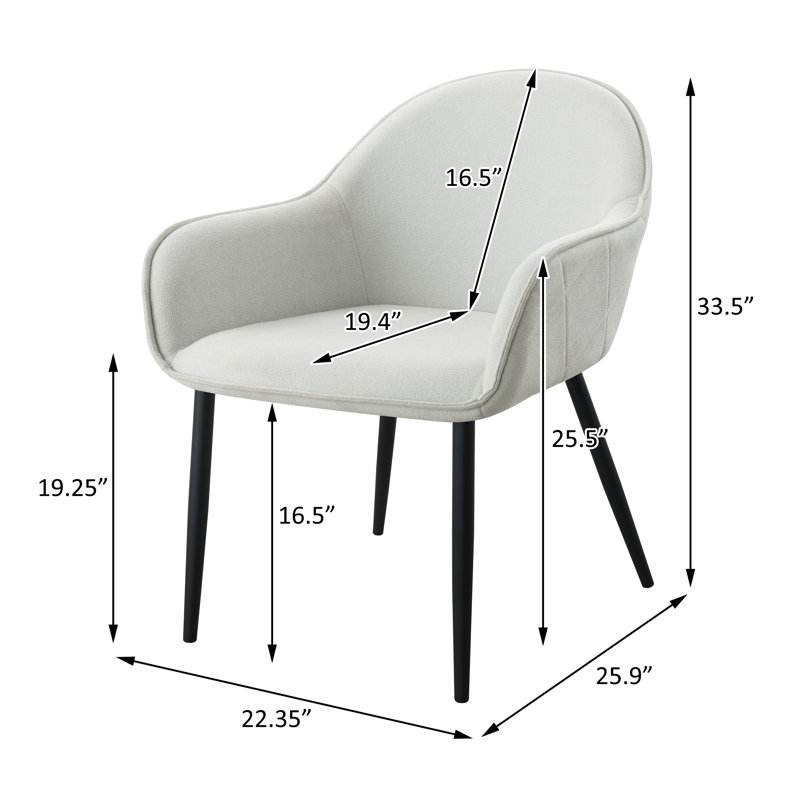 Fauteuil rembourré gris et noir Keldan