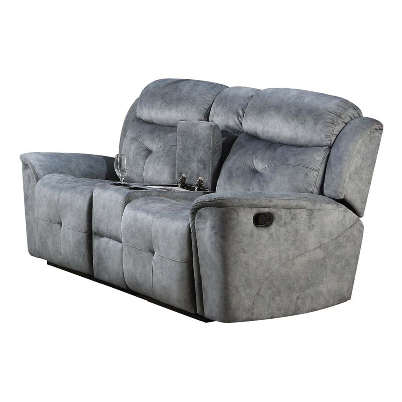 Causeuse Mariana, Tissu gris argenté