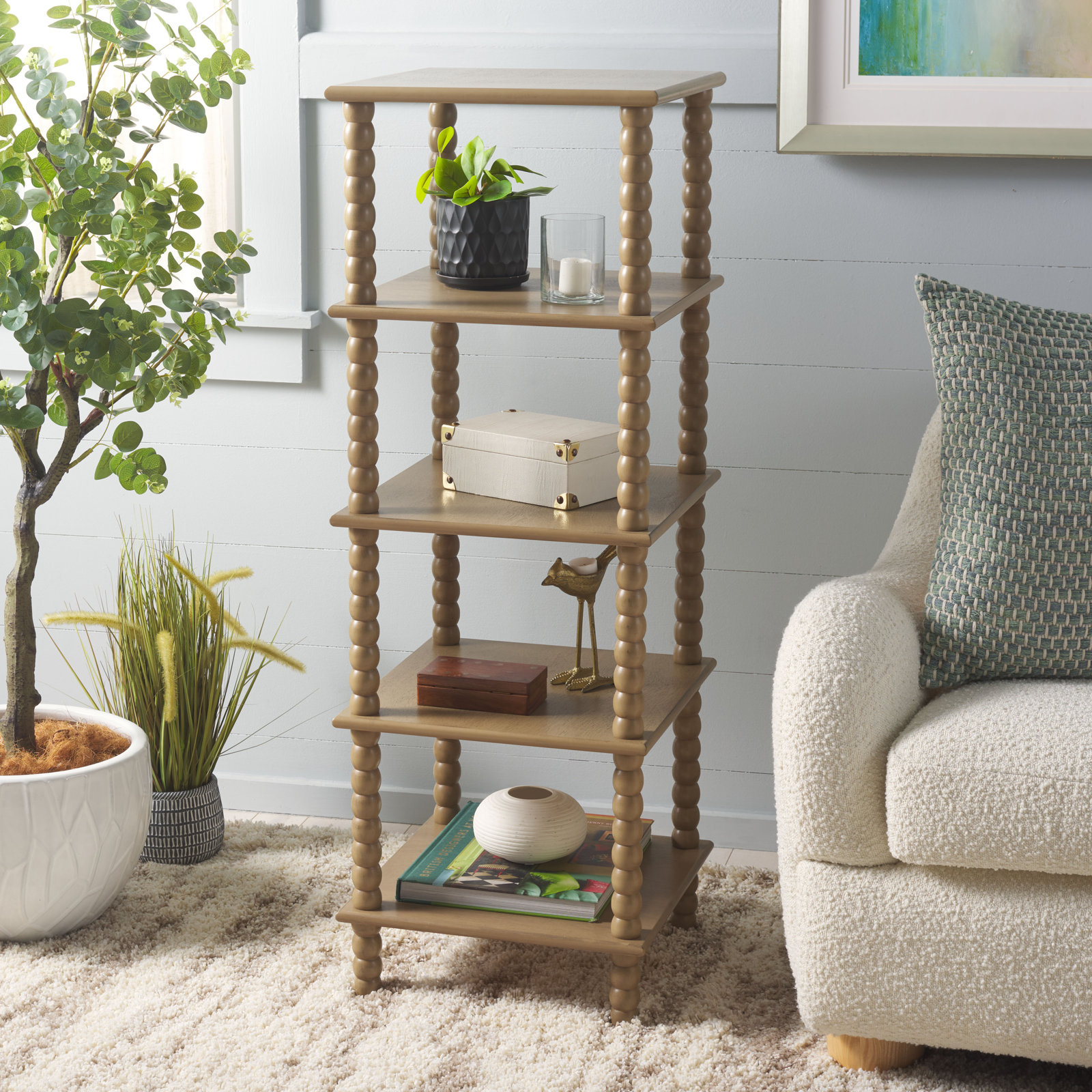 Netta 16" Bookcase, Desert Brown