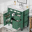 30'' Bathroom Vanity With Ceramic Sink, Modern Style, 3 Drawers, Adjustable Shelf, Cabinet Door Organizer, And Textured Handle For Organization 2 Regular Tip - Out Drawer, Smooth Metal Drawer Slides,