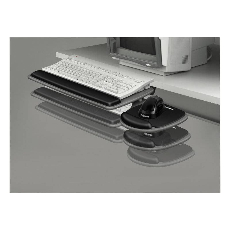 Fellowes® Underdesk Fully Adjustable Keyboard Plat 1'' H x 8.5'' W Desk