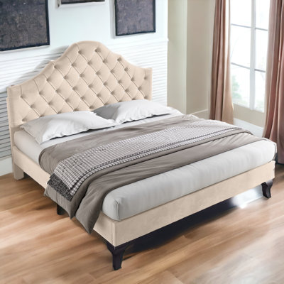 Ince Upholstered Velvet Bed
