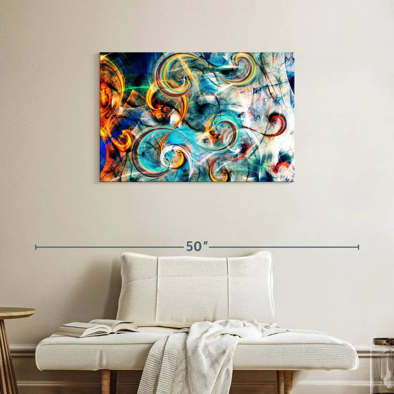 Avery Light Curves Abstract, 24" H x 36" W