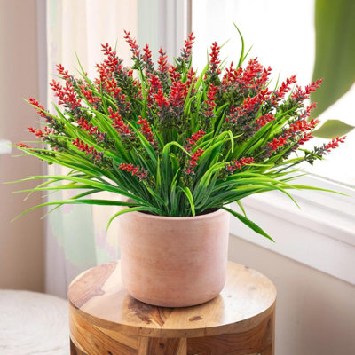10 faisceaux de gazon artificiel artificiel d'extérieur en fausse herbe résistante aux rayons UV pour la maison