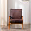 Fauteuil de style Mid-Century moderne de 25 po de largeur, brun foncé-133587793