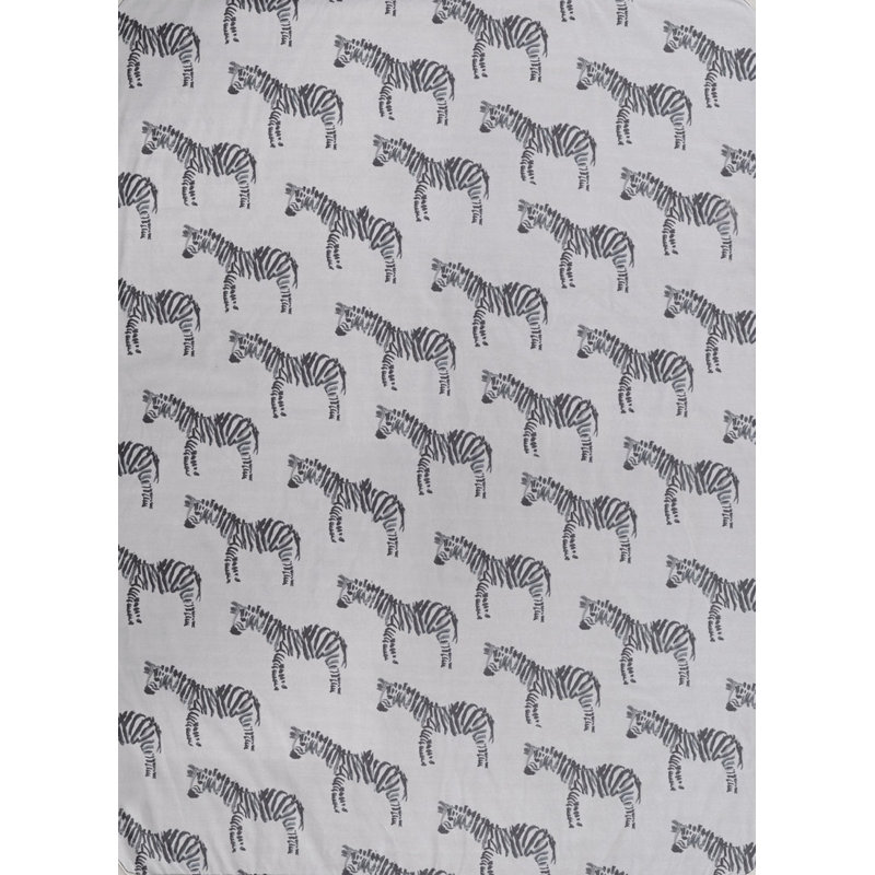 Oilo Studio - Couvertures en jersey de coton de qualité supérieure, Hedgehog & Zebra