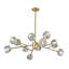Lustre en or 12 lumières avec abat-jour en cristal transparent-88071738-122740730