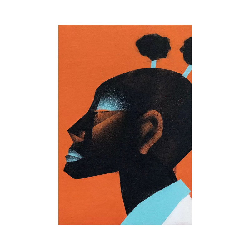 Cabeca II by VCalvento - Print on Canvas, Wrapped Canvas, 30.48 cm H x 45.72 cm W