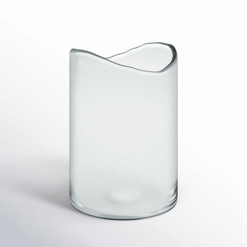 Hurricane Candle Holder, 8.75" H x 6" W x 6" D, White