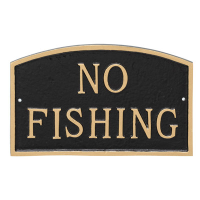 Plaque de jardin sans déclaration de pêche