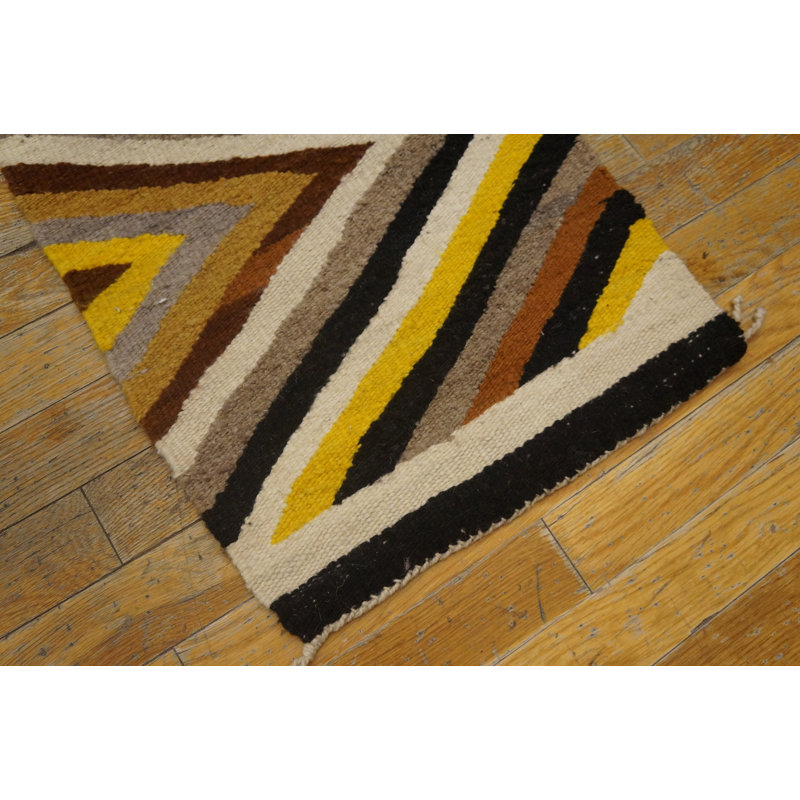 Petit tapis à tissage plat Tribal Antique