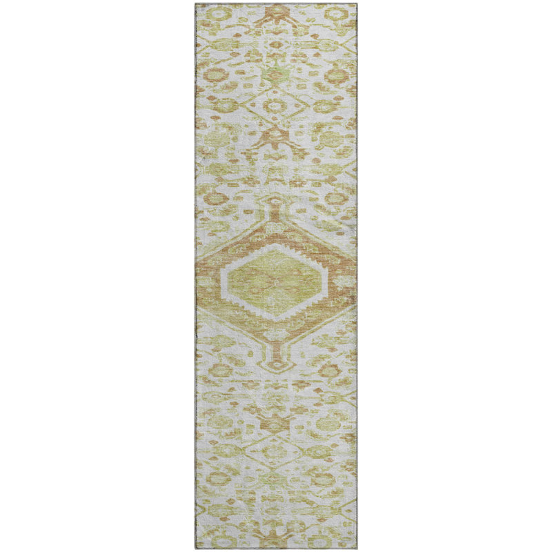 Premium Machine Washable Barry AMF1225 Medallion Rug, Runner 2'3" x 7'6"