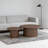 Coffee Table Set of 2 ,MDF Round Coffee Table for Living Room ,Apartment,Leisure Area Walnut
