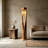 Brown Solid Wood Free Form Floor Lamps