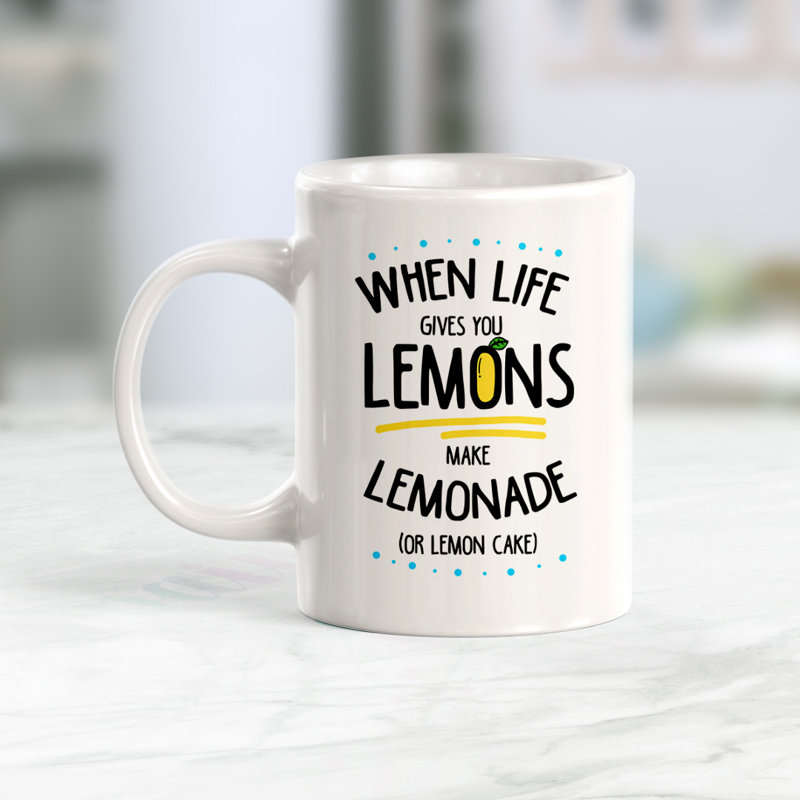 Si la vie vous donne des citrons. Tasse à café «Make Lemonade» (ou citron), Ensemble de verres à lait