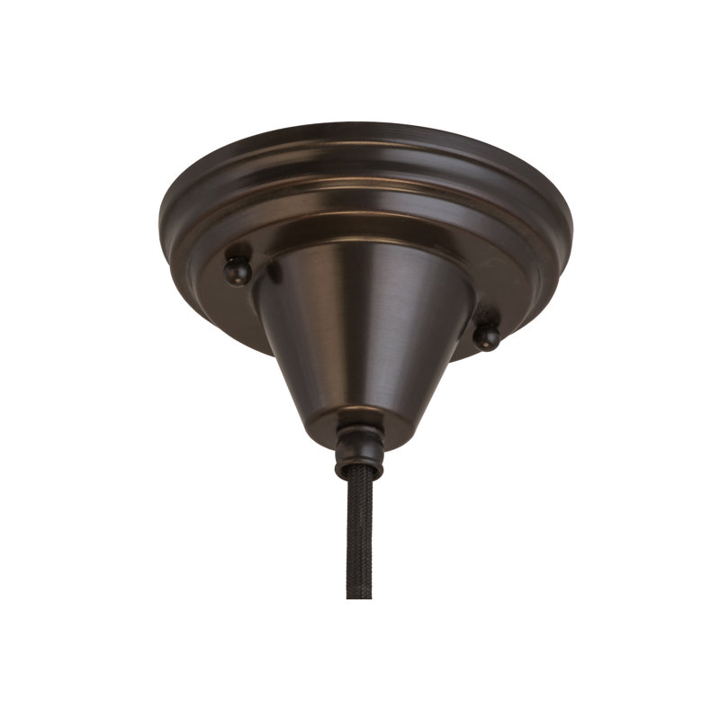 Revival 1 - Light Pendant, Craftsman Brown, Solid White