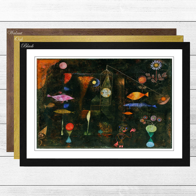 Paul Klee - Single Picture Frame Painting, Oak