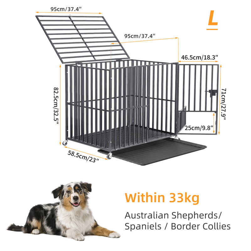 Cillian Pet Cage Crate, 82.5cm H x 95cm W x 58.5cm D