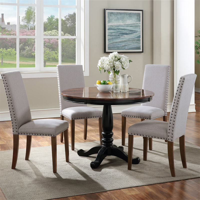Karcher Upholstered Side Chair, Gray 100% Linen