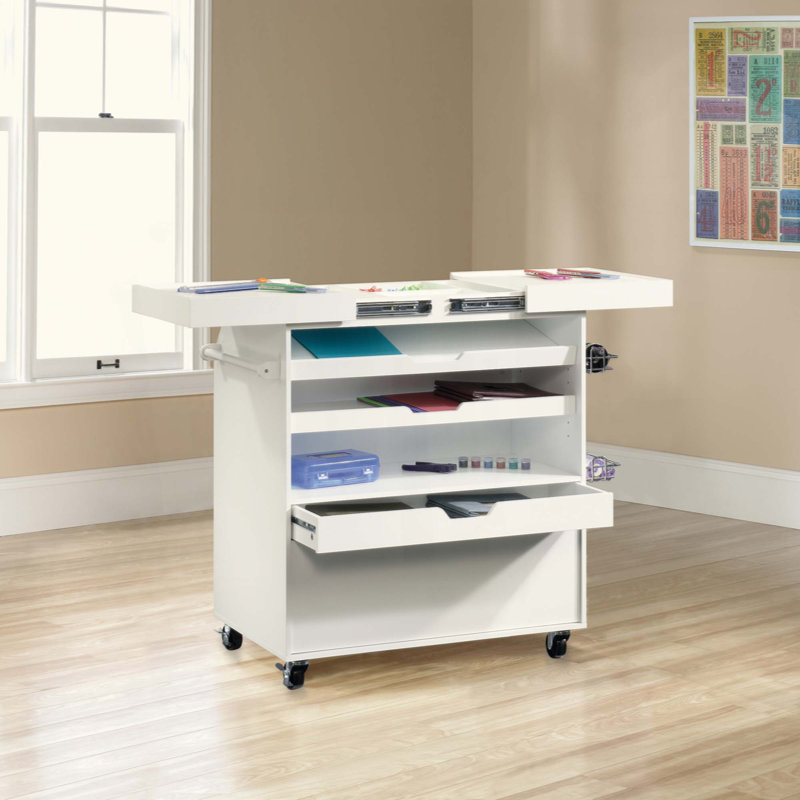 Chariot de bricolage avec rangement divisé, tablettes réglables et roulettes mobiles pour une organisation et une accessibilité améliorées