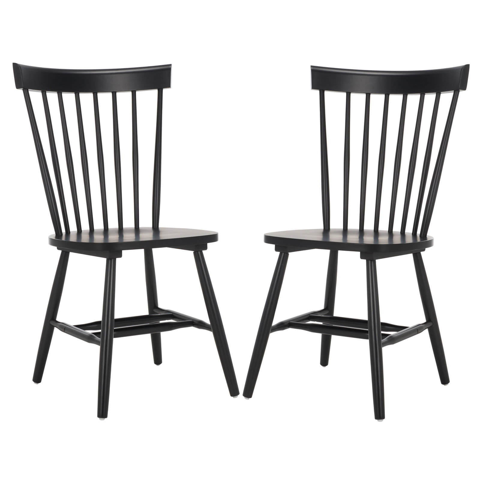 Matanna Oak Side Chair, Matte Black