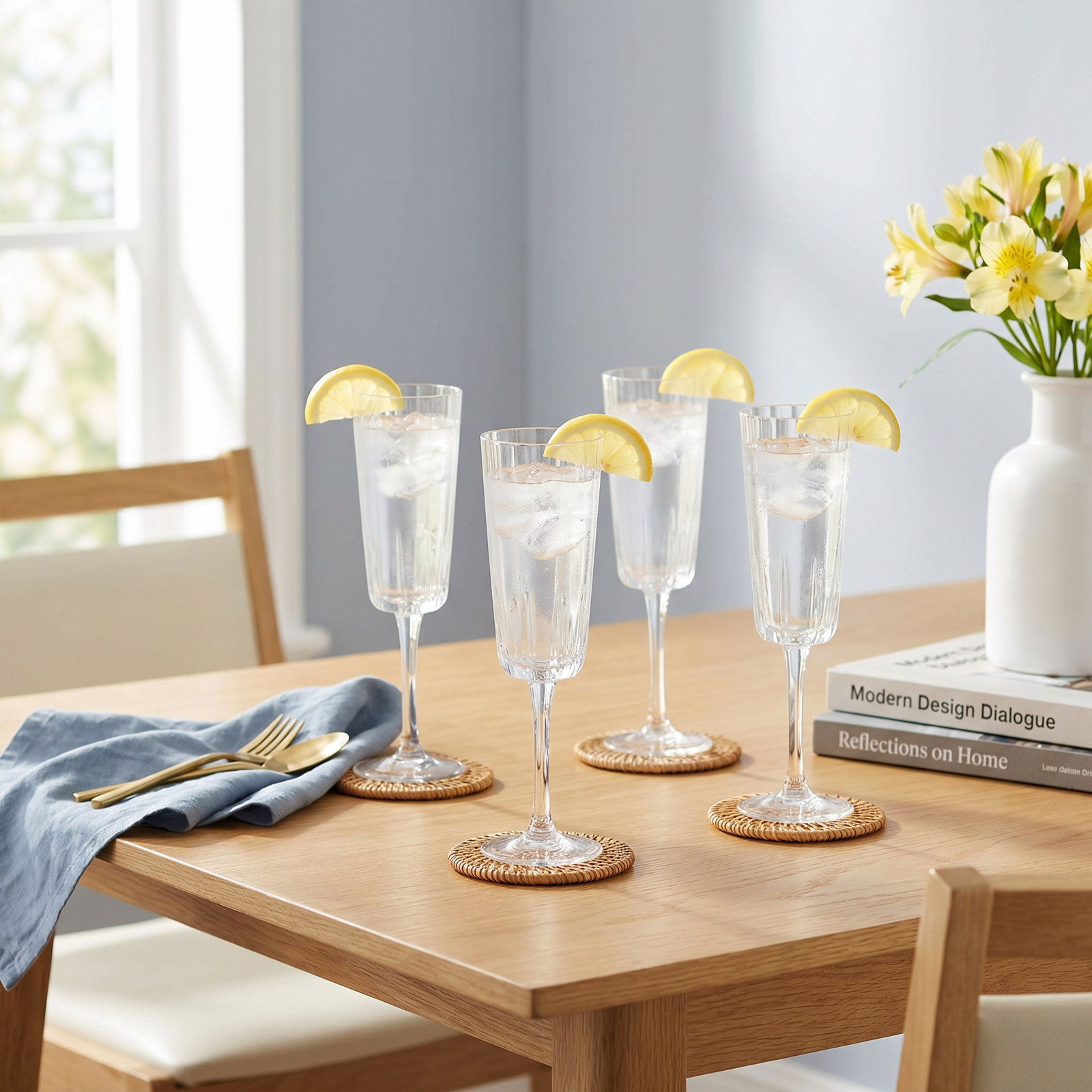 Jendras Ribbed Champagne Flute