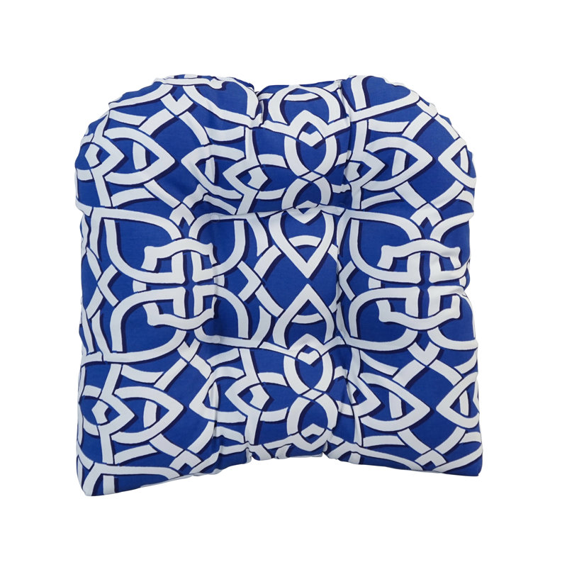 Coussin de chaise de salle à manger intérieur / extérieur, bleu