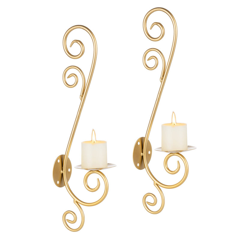 16'' H Metal Wall Wall Sconce, Gold