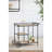 3 32.3X15.7X26.8" Bar Cart With Black Metal Base And Three Elegant Shelves Cart, Frame Appealing Storage Alternatives