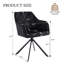 49.8cm H Velvet Upholstered Metal Armchair-122056785