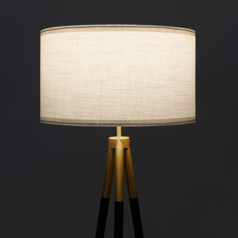 Sophia Smart Black & Gold Tripod LED Floor Lamp for Kids' Rooms