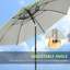 Parasol de plage arqué 6,6 pi, parasol d'extérieur avec sac de transport, vert