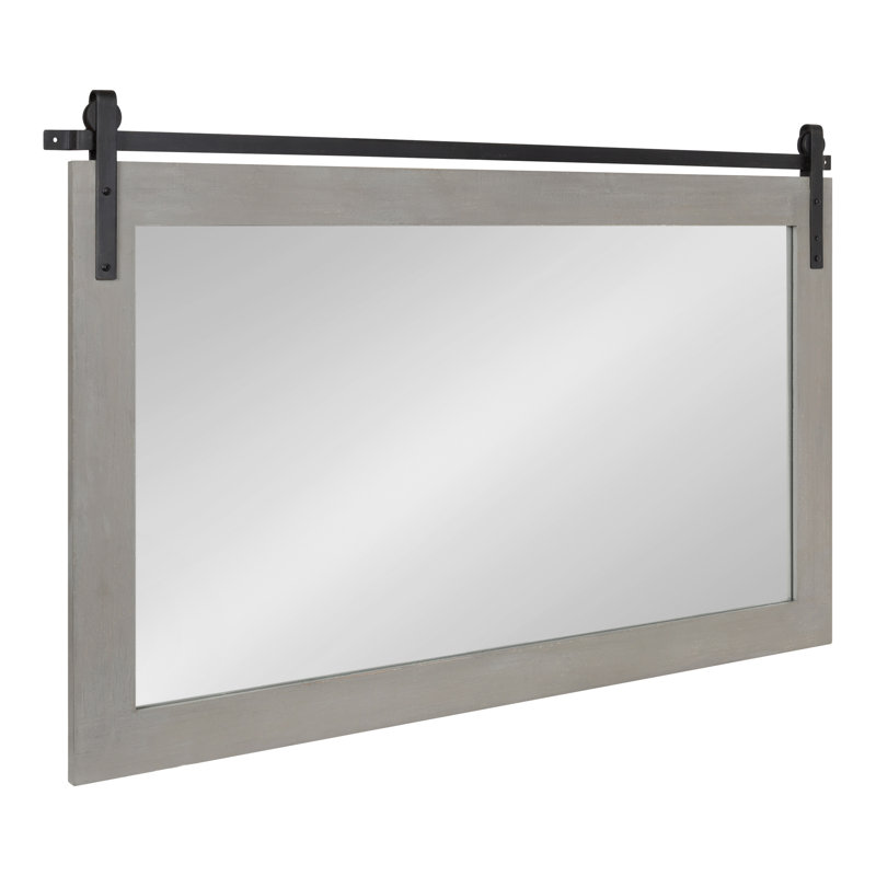Miroir Dayanah, 38,75 po x 25,75 po, Gris rustique