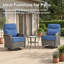 Ensemble de conversation d'extérieur en osier 4 pièces avec canapé et chaises pivotantes-906334174-961843667