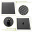 Système de douche noir mat avec bec de baignoire en cascade - douchette de pluie carrée à fixation au plafond de 12 pouces, douche à main, valve, installation facile et pratiques de propreté selon les pratiques-118036838