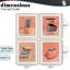 Ensemble de 4 verres encadrés Disco Drink Blender Over Orange, par Lish Creative-698437857-698437859