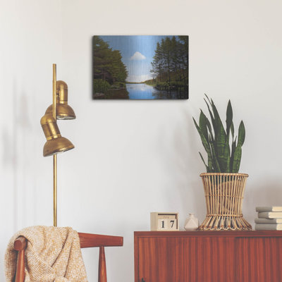  «Spider Lake Pond» par Kenneth M Kirsch, art mural en métal, 24 po x 16 po