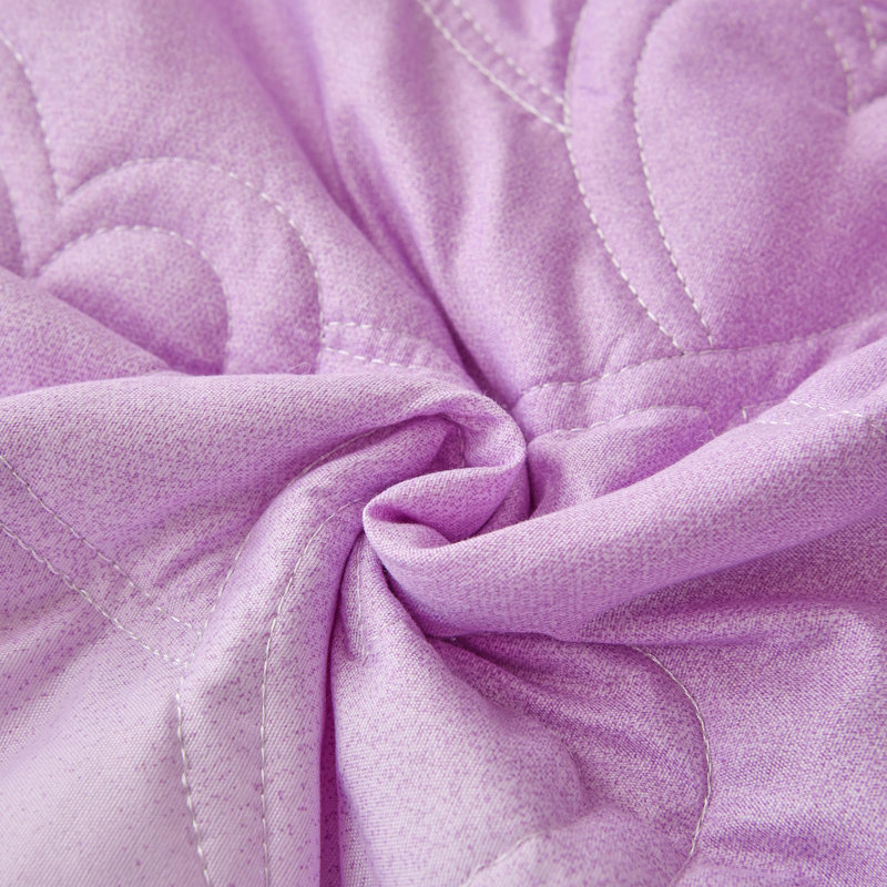 Ensemble de courtepointe réversible en microfibre légère 3 pièces 3 saisons, Mauve