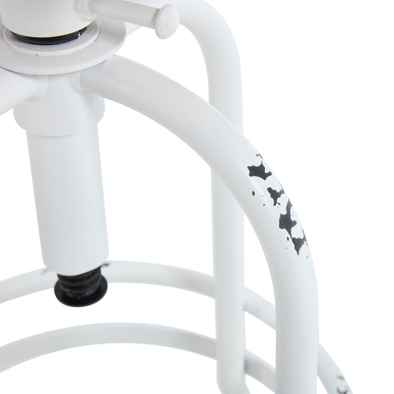 Tabouret de bar Farmhouse & Industrial, Brun / Blanc
