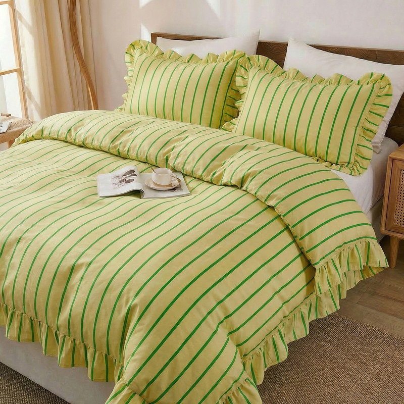 Cotton Twill Striped Comforter